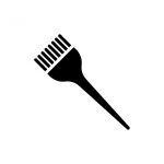 Tinting Brush Vector Line Icon Glyph style illustration.